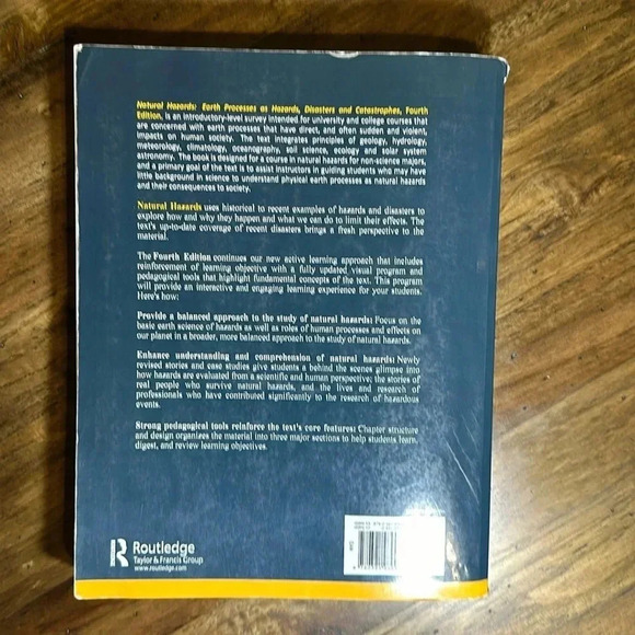 KELLER DEVECCHIO NATURAL HAZARDS Earth’s Processes 4th edition Book Routledge - Picture 10 of 12